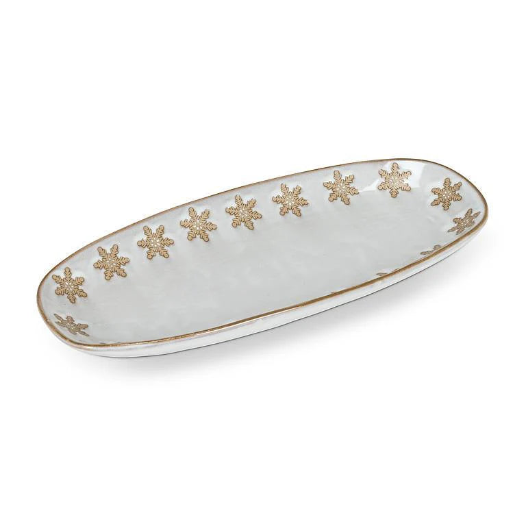 Snowflakes Oval Platter