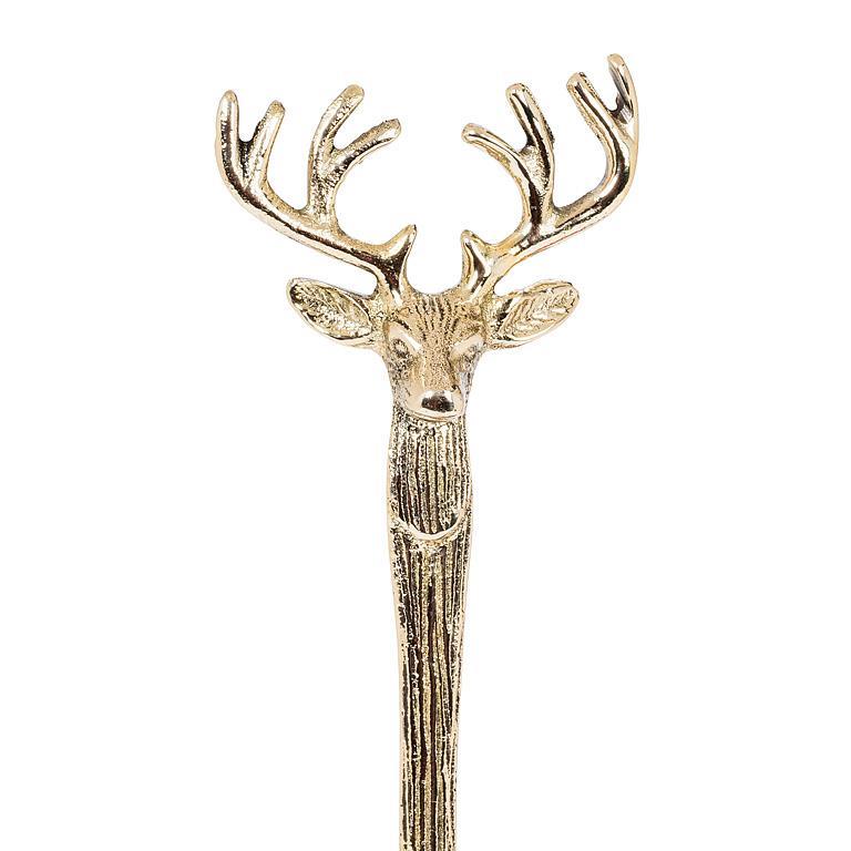Stag Head Salad Servers - Gold-11"L