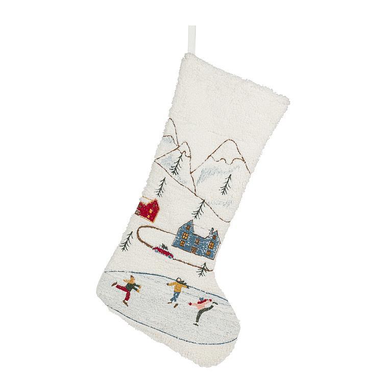 Skating Village Stocking - 22"L
