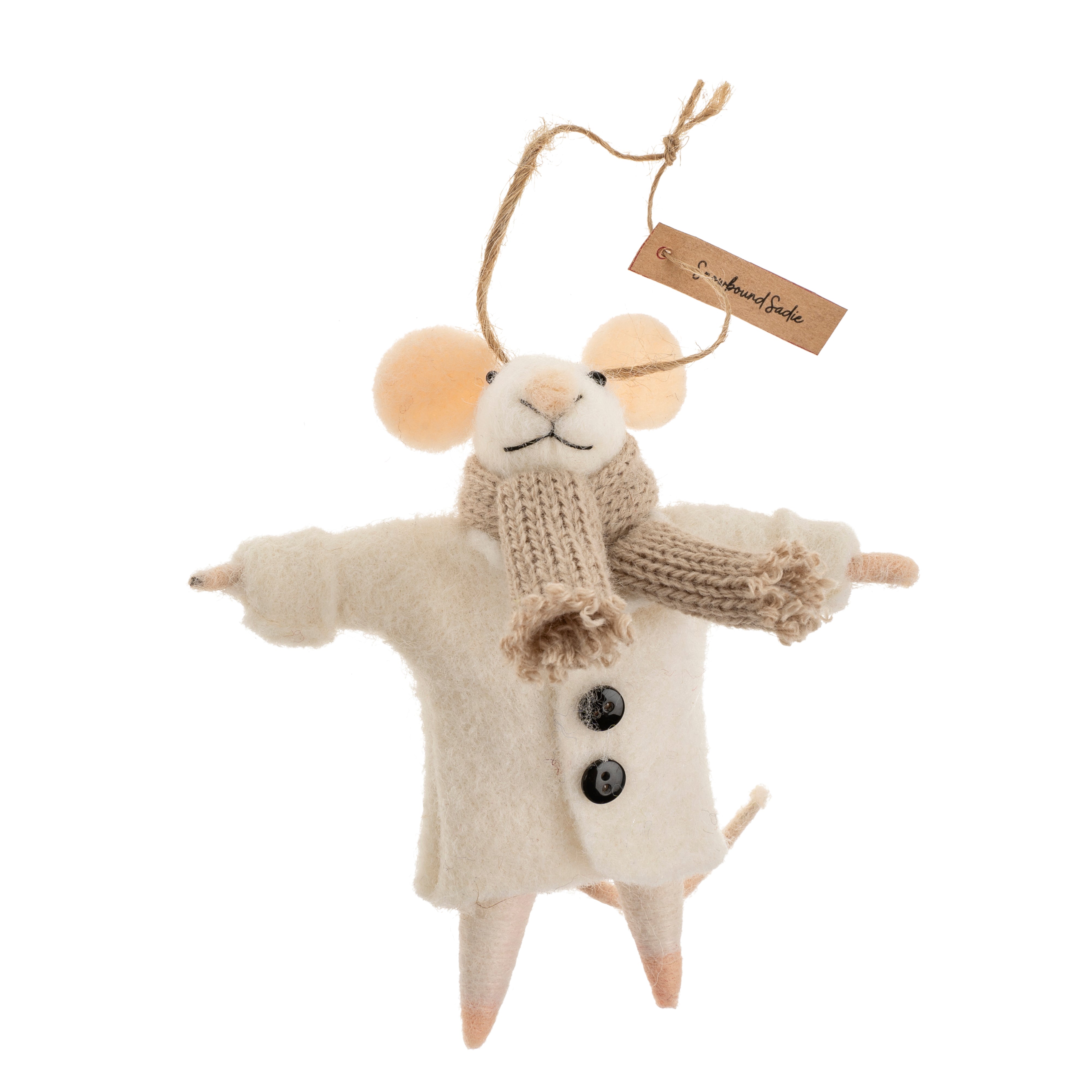 Snowbound Sadie Mouse Holiday Ornament