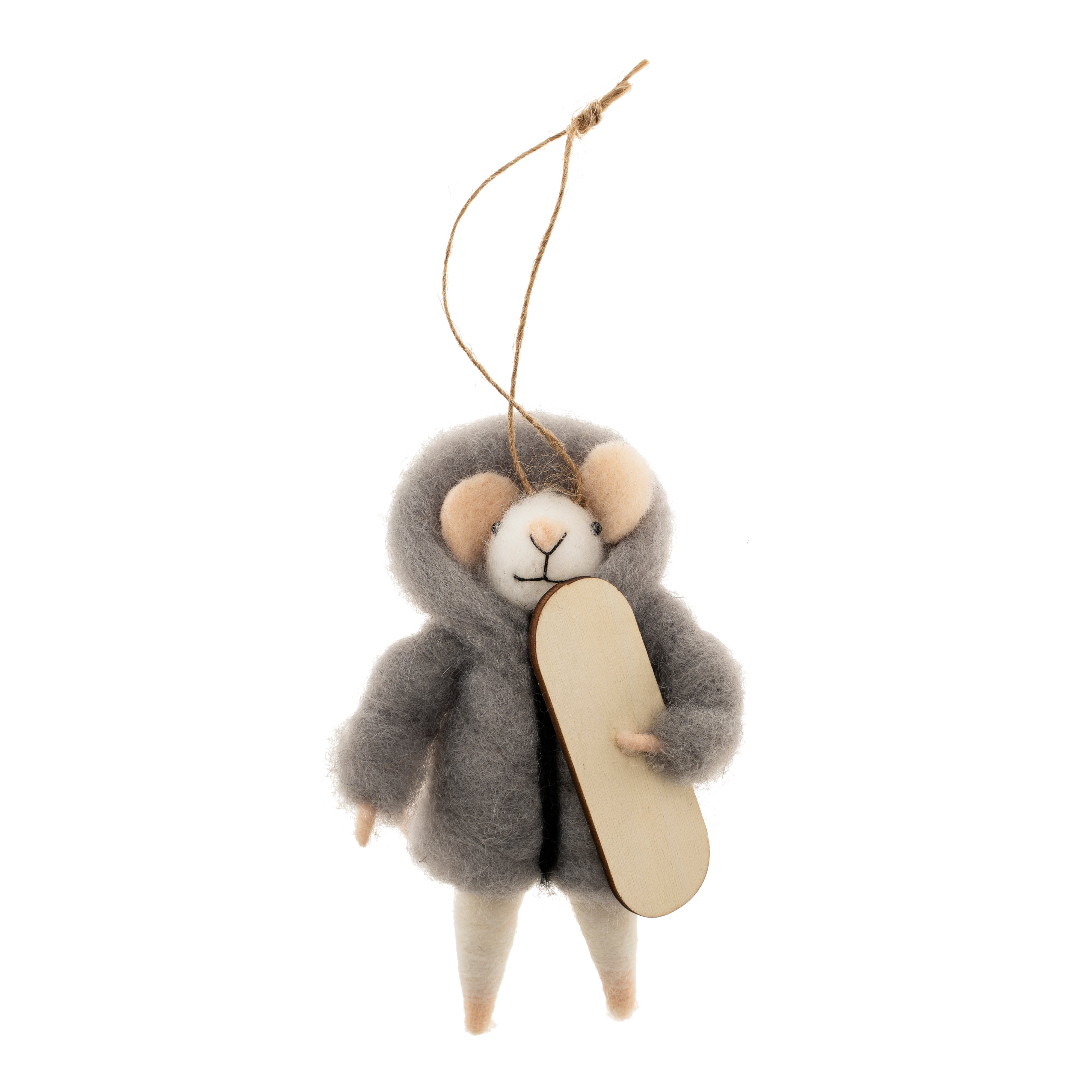 Snowboarding Silas Mouse Holiday Ornament