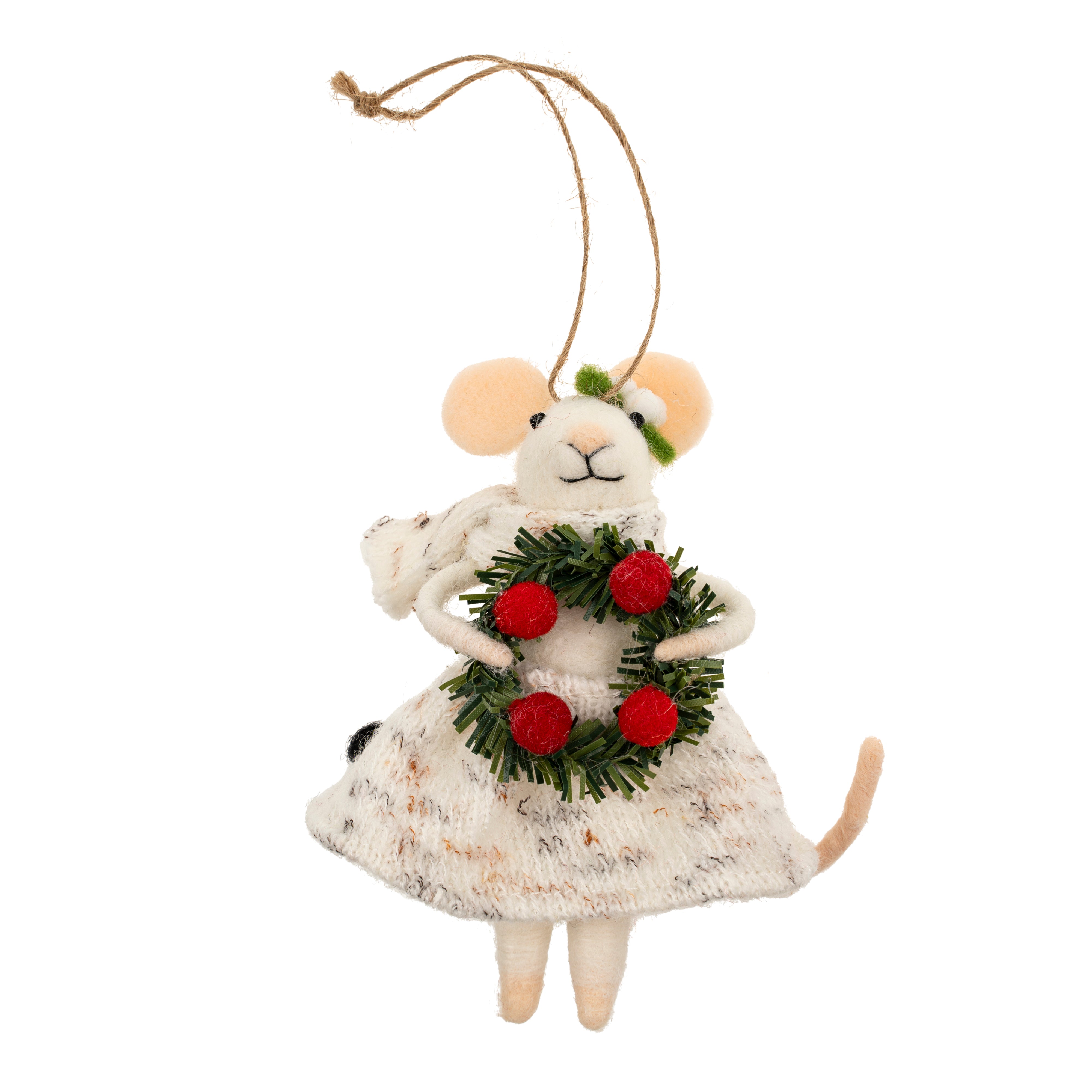 Jolly Julia Mouse Holiday Ornament