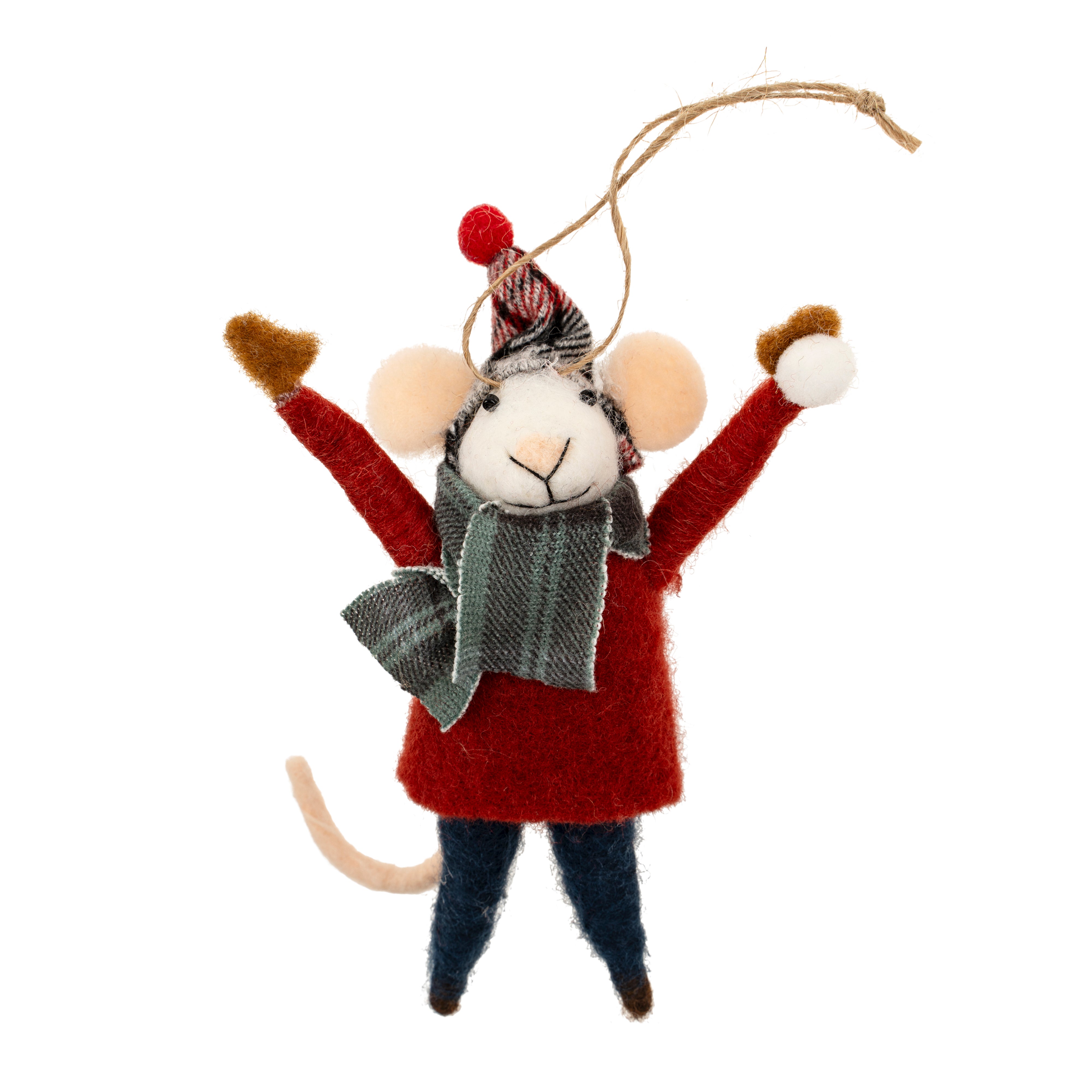 Snowball Spencer Mouse Holiday Ornament