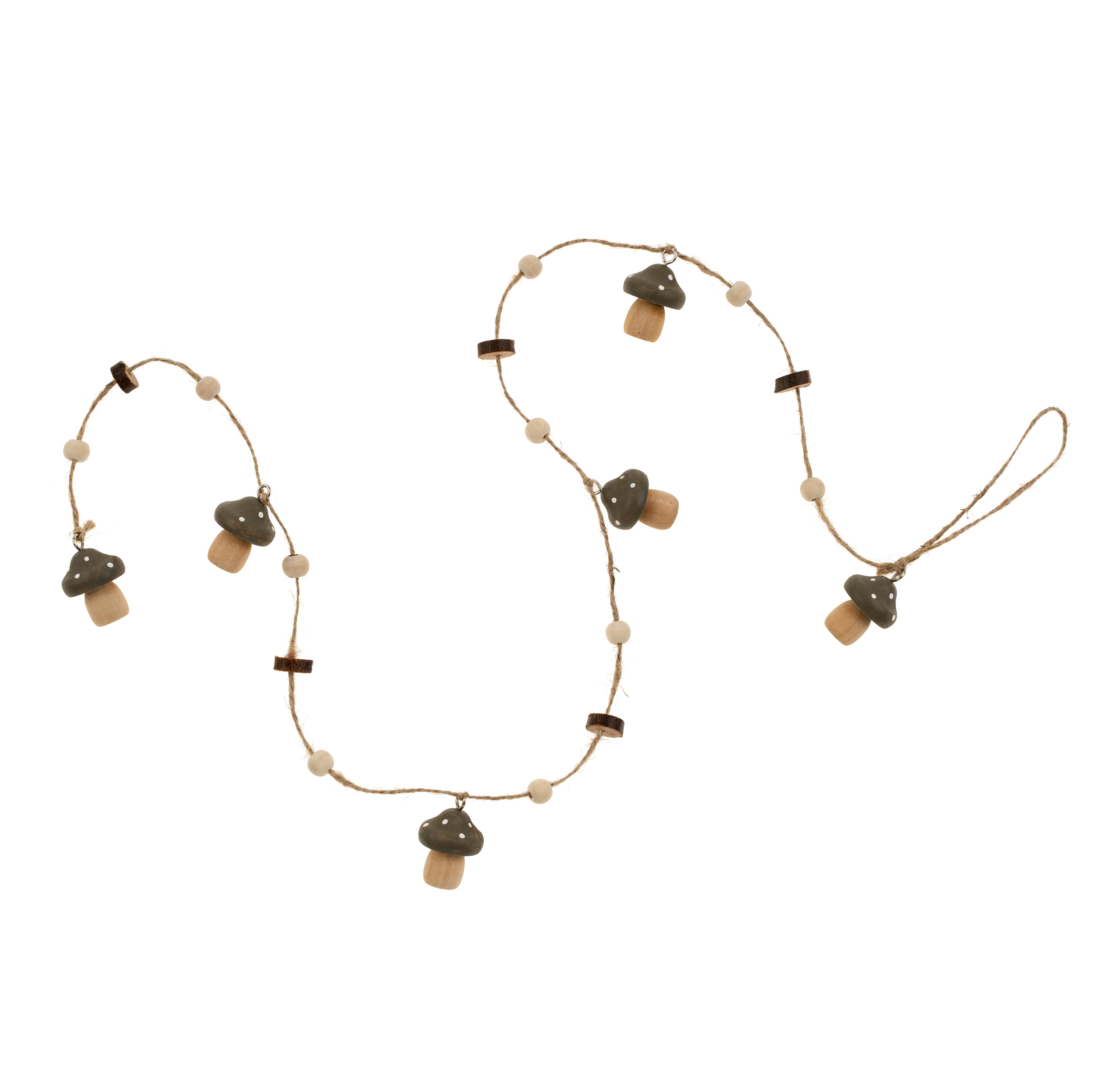 Wooden Mushroom Garland