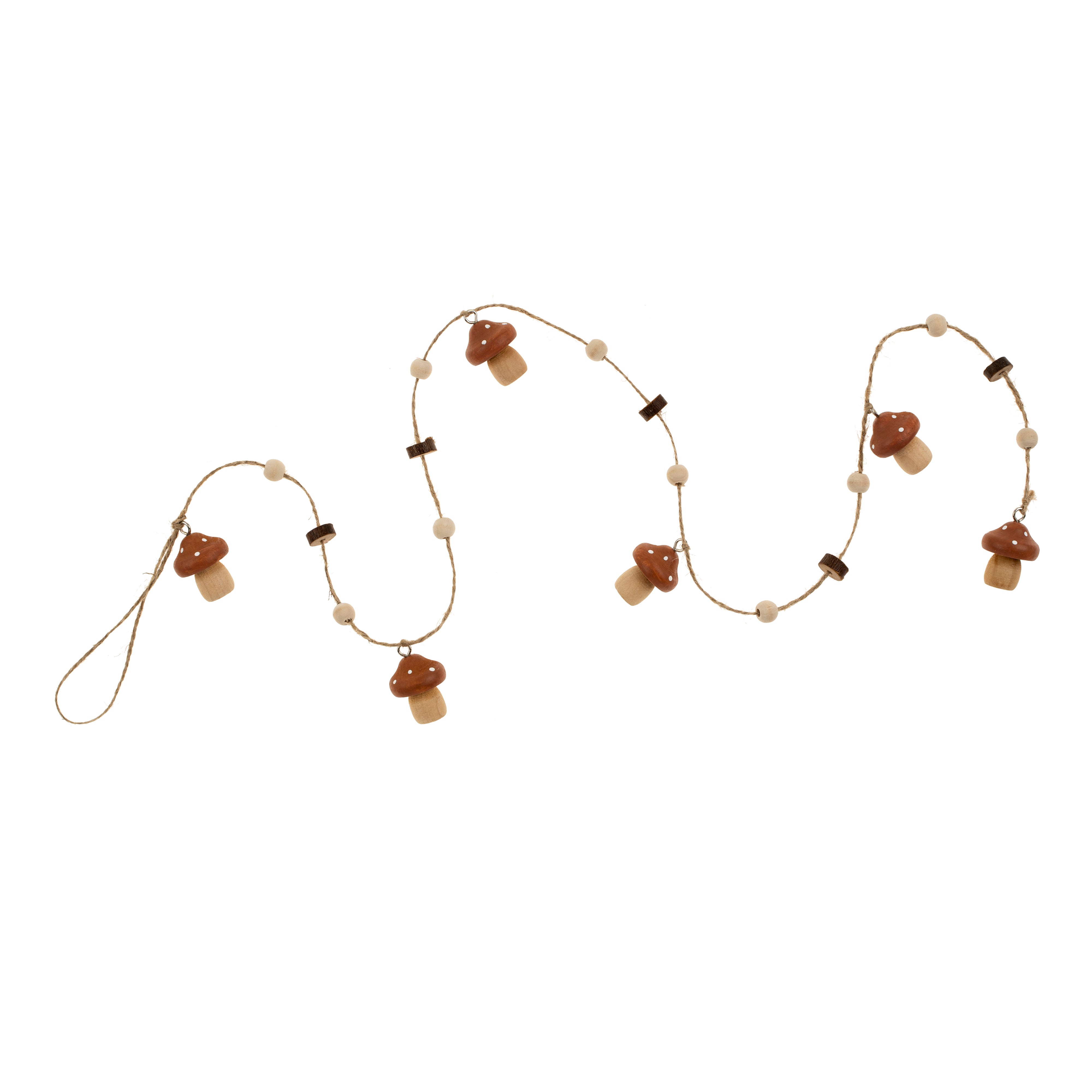 Wooden Mushroom Garland