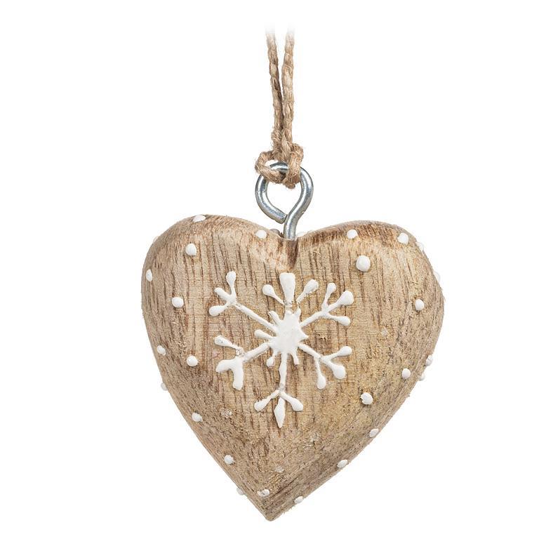 Snowflake Heart Orn. - 2"W