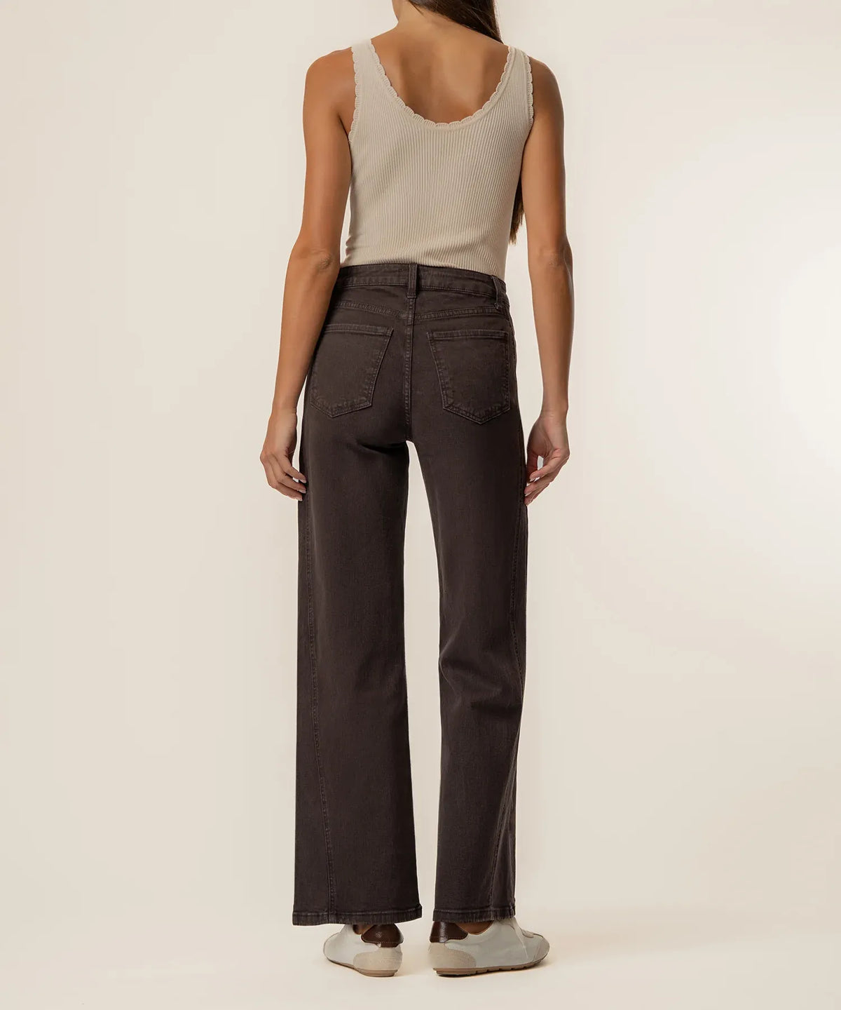 Meg Wide Leg w/Panel - Chocolate