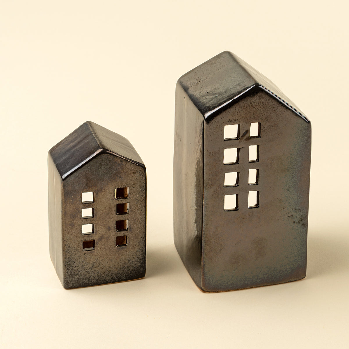 Midnight Ceramic Tealight House