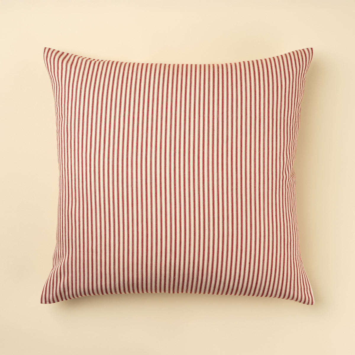 Red Ticking Pillow - 24 x 24