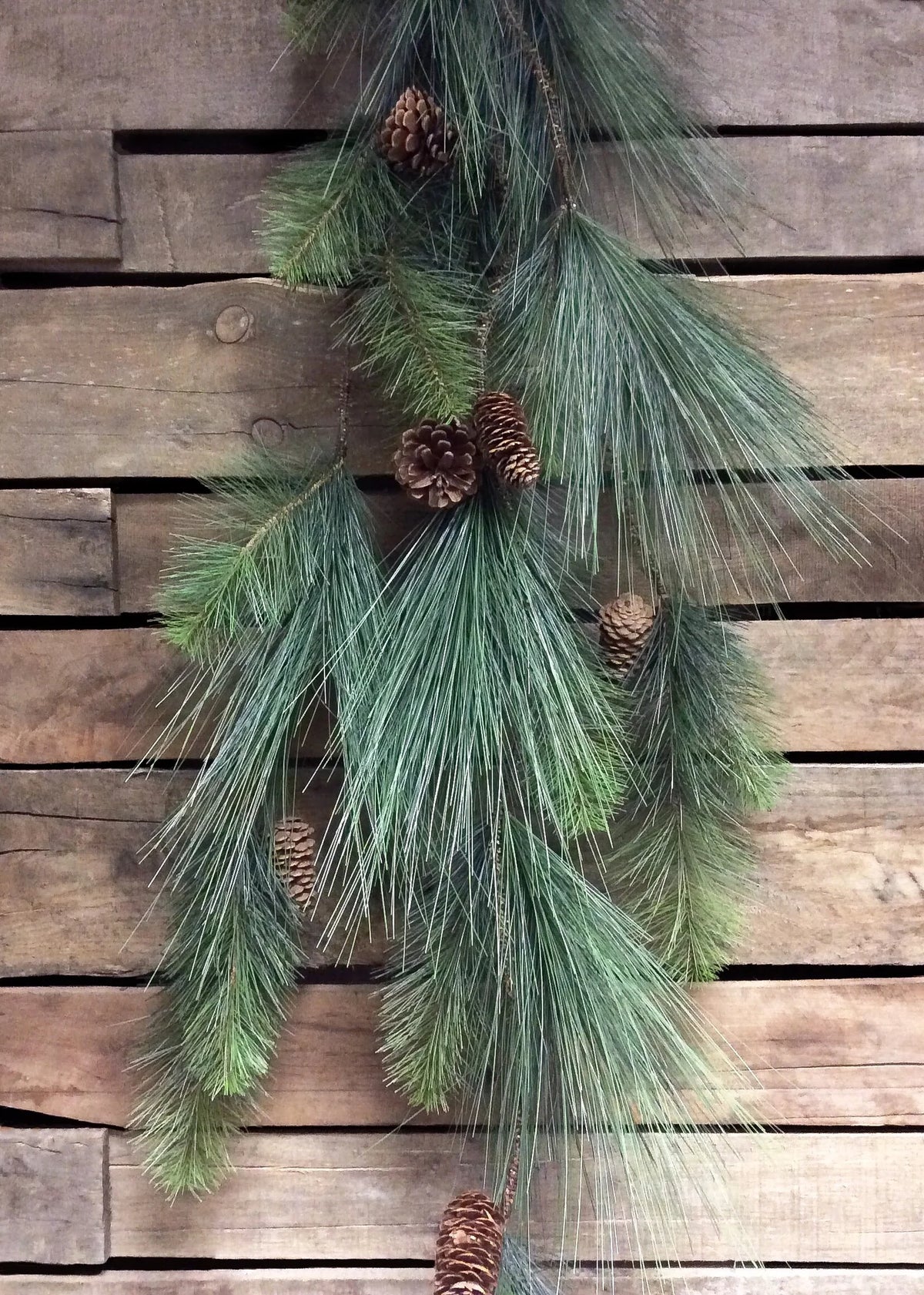 Long Pine Needle Mixed Vine Garland with Pine Cones - 48"