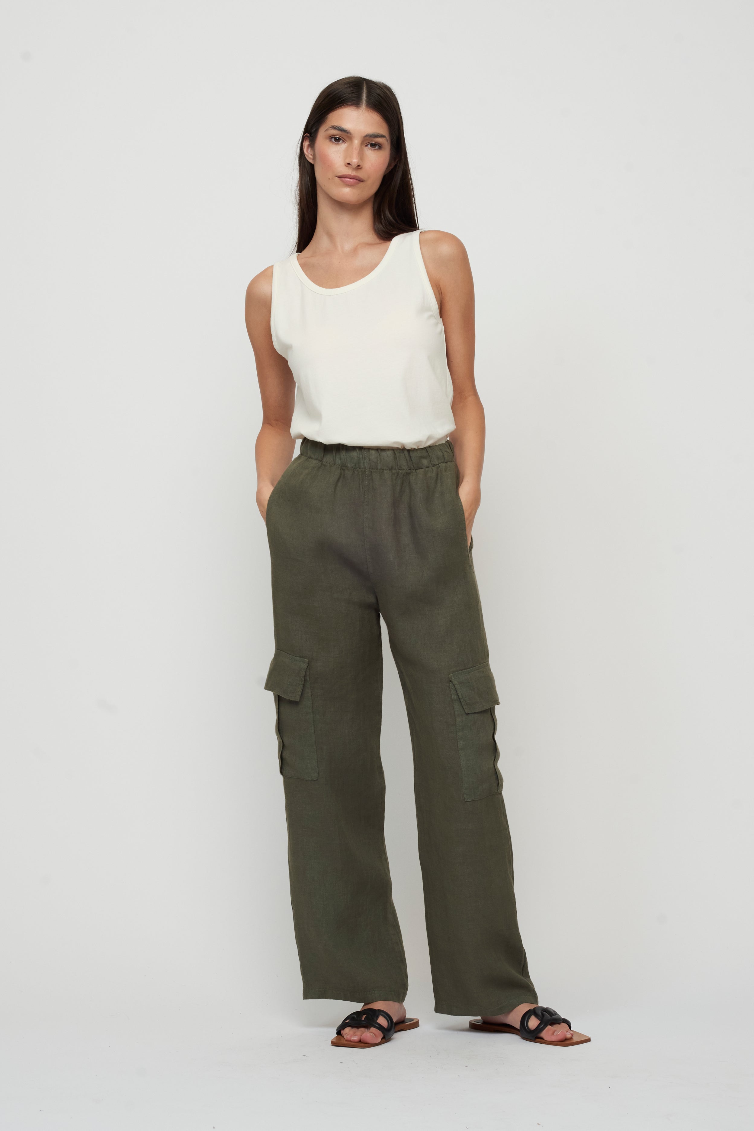 Linen Cargo Pant