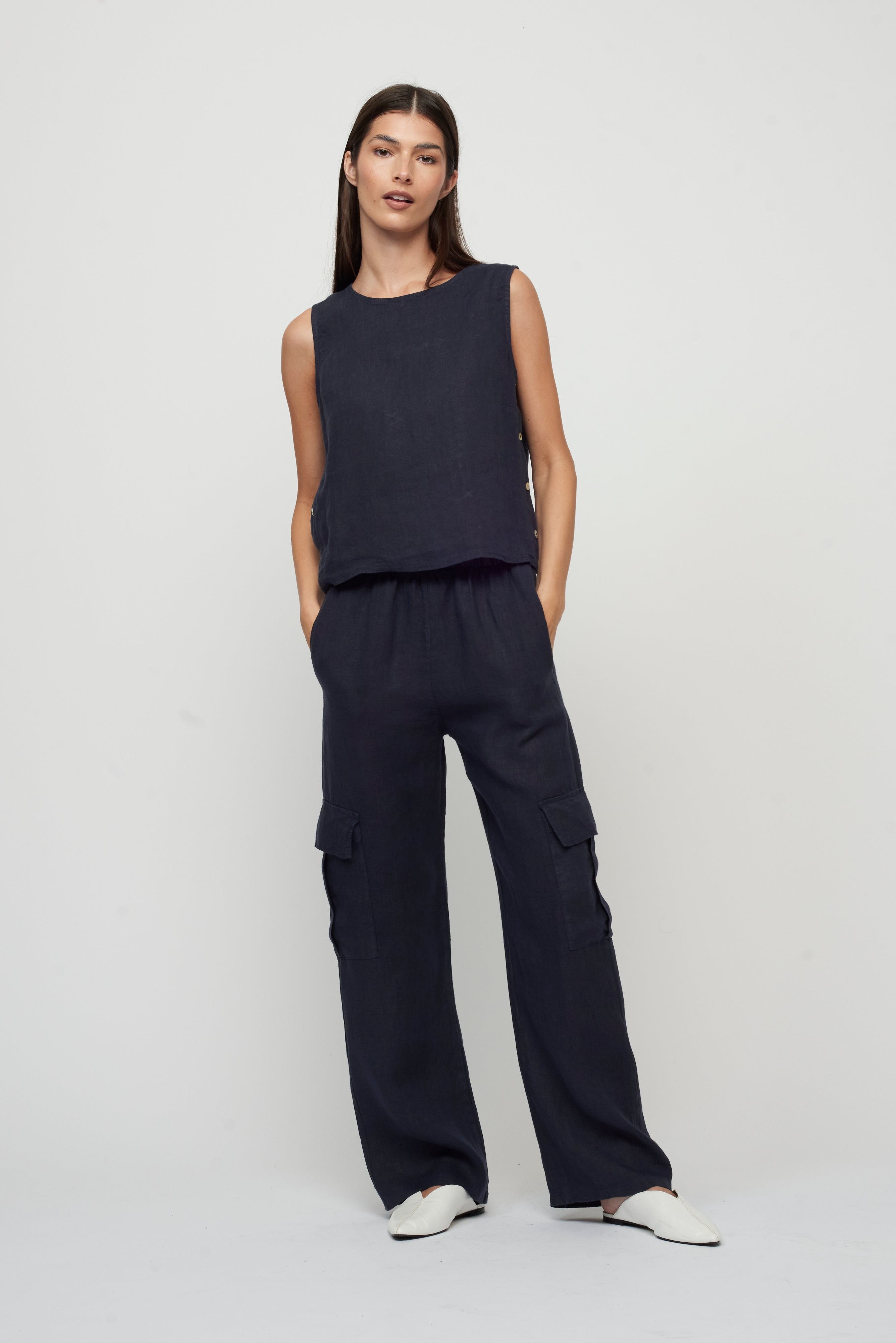 Linen Cargo Pant