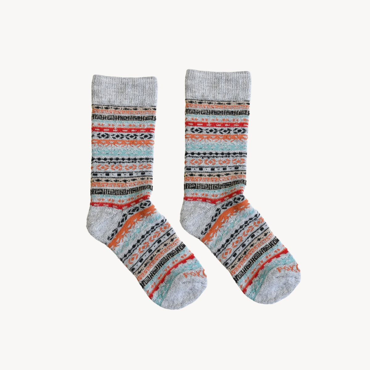 Alpaca Socks - Crew - Multi Grey