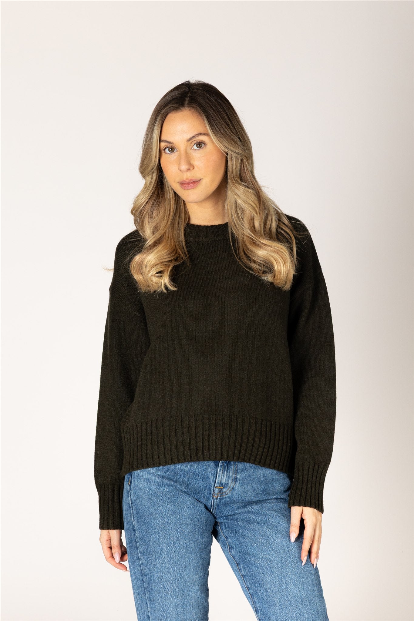 Becca Crewneck Sweater - Olive