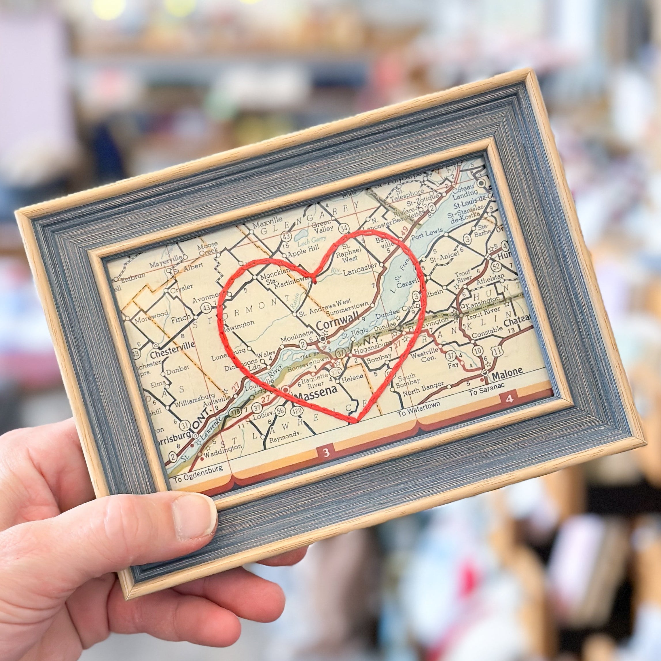 Cornwall Heart Map - 4x6