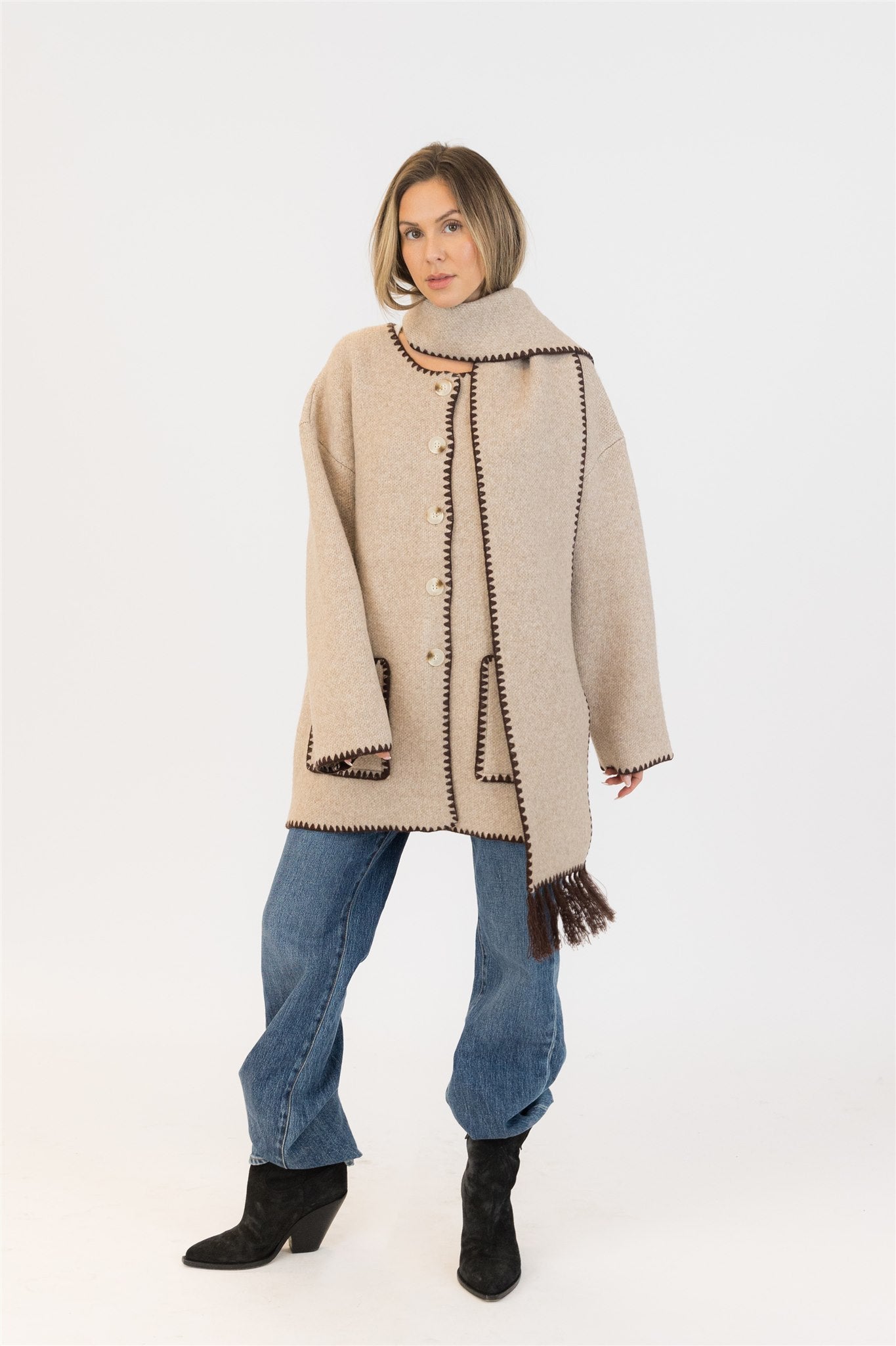 Delaney Coat - Camel/Brown