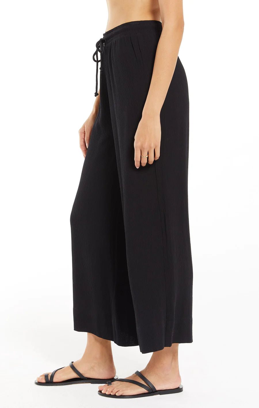 Whitesands Wide Leg Pant - Black