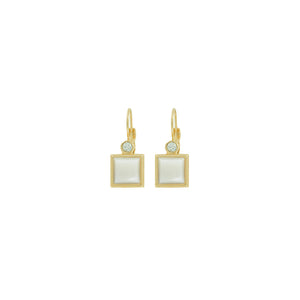 Mother of Pearl Square Euroback Earring