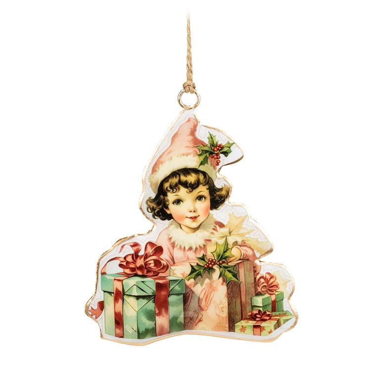 Girl with Presents Ornament