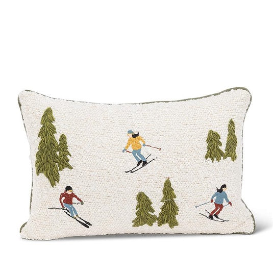 Ski Scene Boucle Cushion