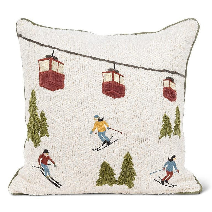 Ski Scene Boucle Cushion