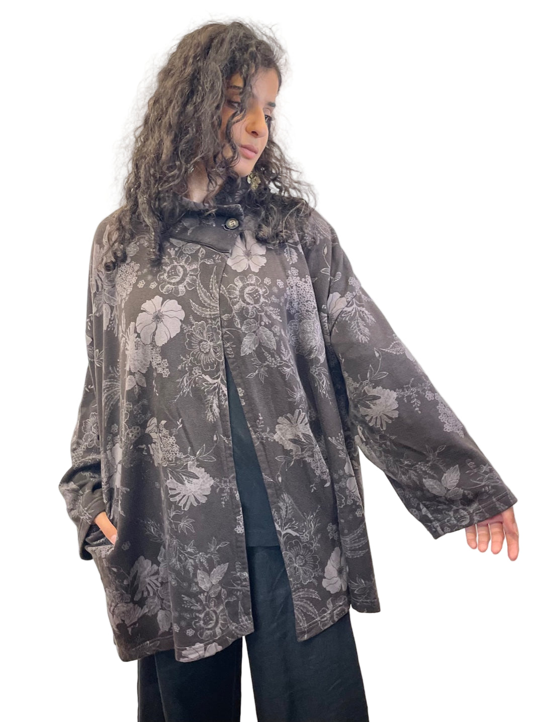 Gretchen Jacket in Bamboo Fleece - Echo Floral