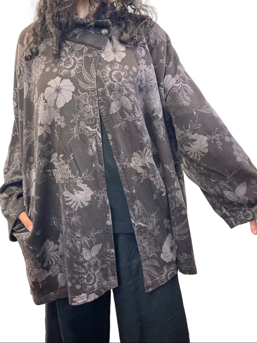Gretchen Jacket in Bamboo Fleece - Echo Floral