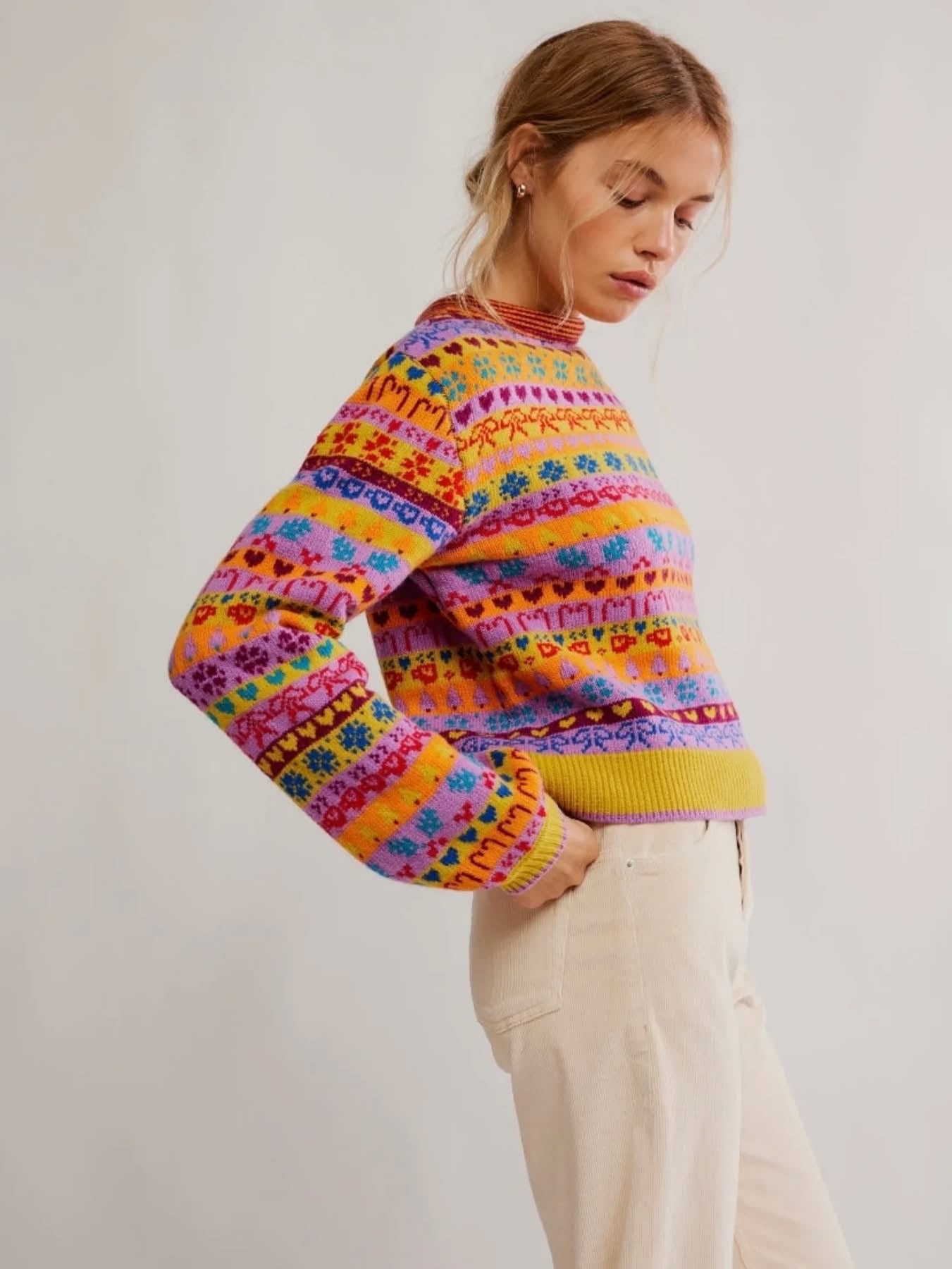 Favorite Things Sweater - Frosted Wine Combo