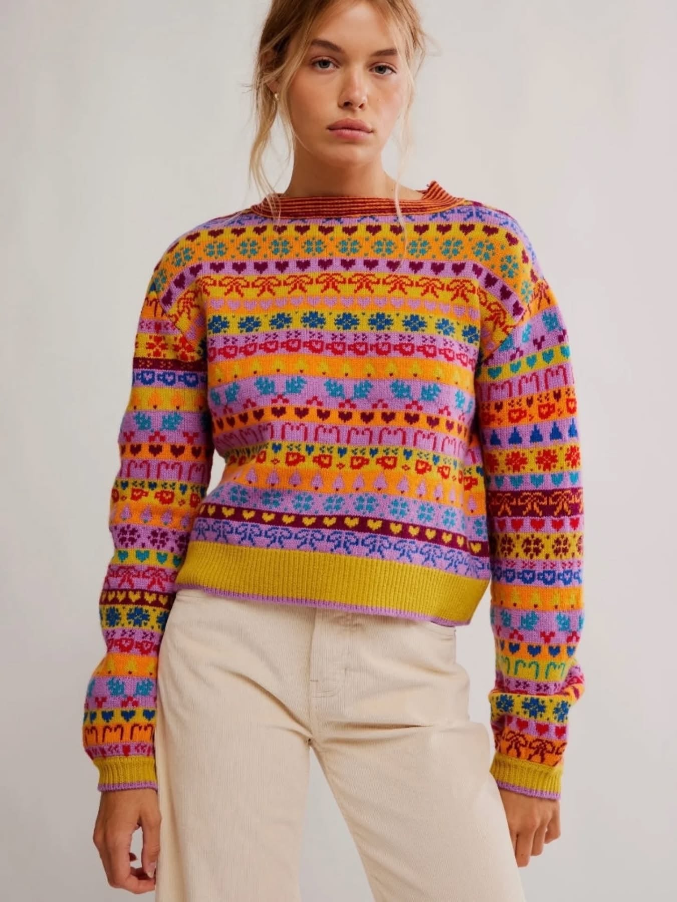 Favorite Things Sweater - Frosted Wine Combo