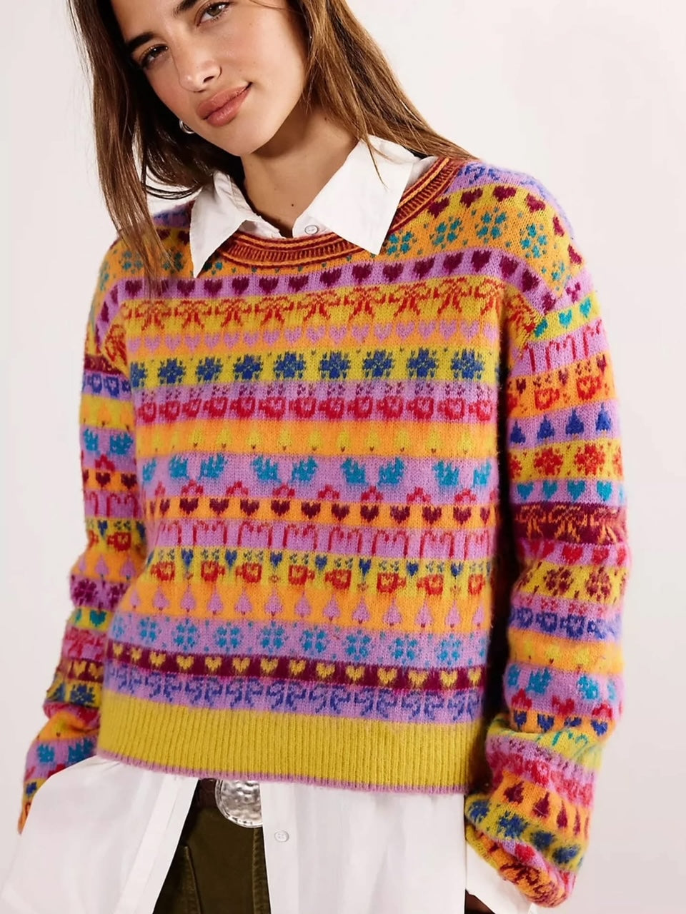 Favorite Things Sweater - Frosted Wine Combo