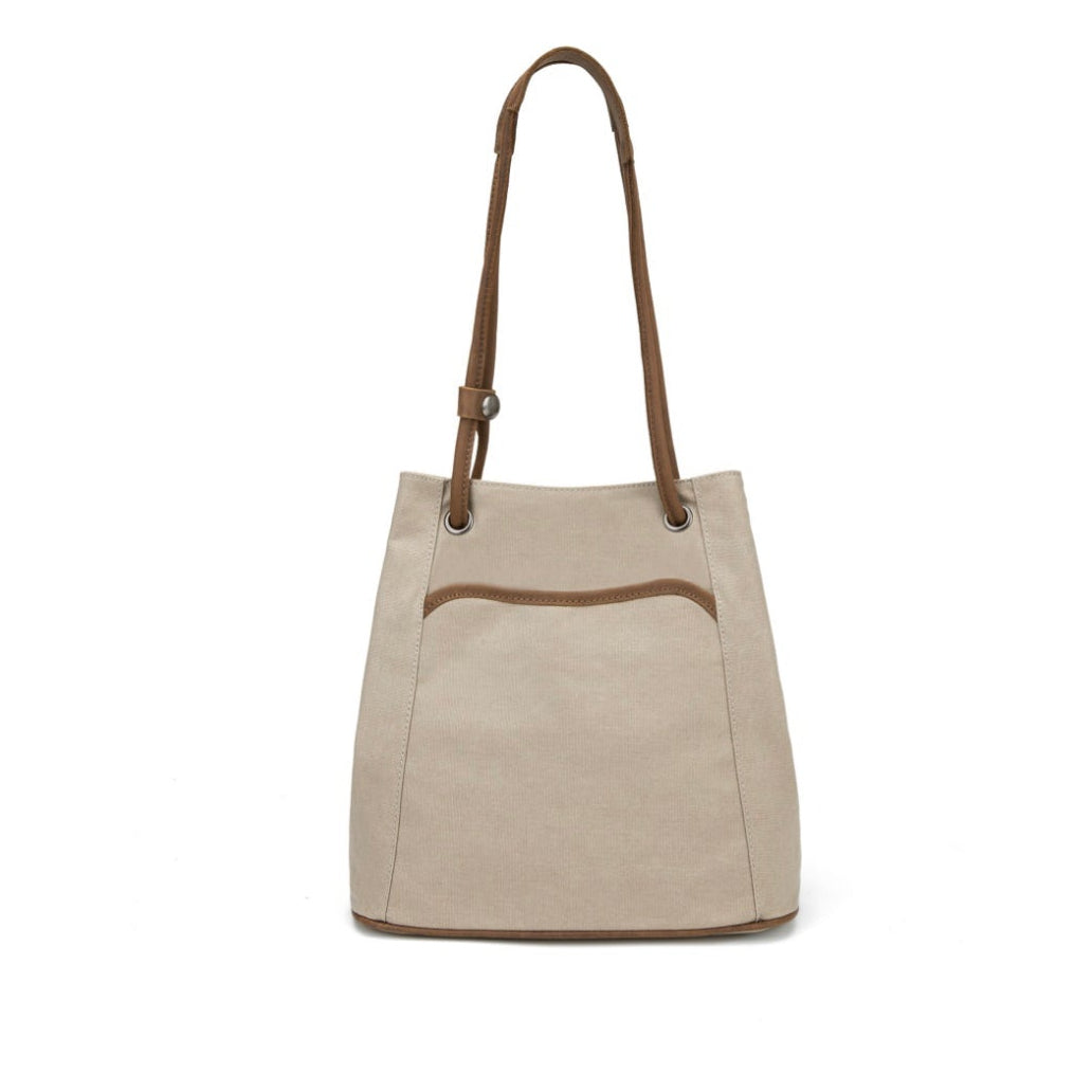 Canvas Shoulder Bag - Cream