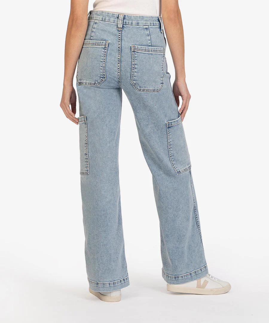 Jodi - High Rise Fab Ab Wide Leg Carpenter Jean (Diverted Wash)