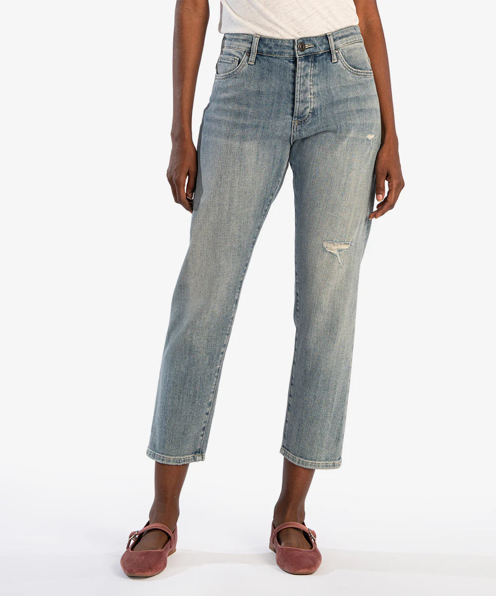 Elizabeth - Slouchy High Rise Boyfriend Crop (Conserved Wash)