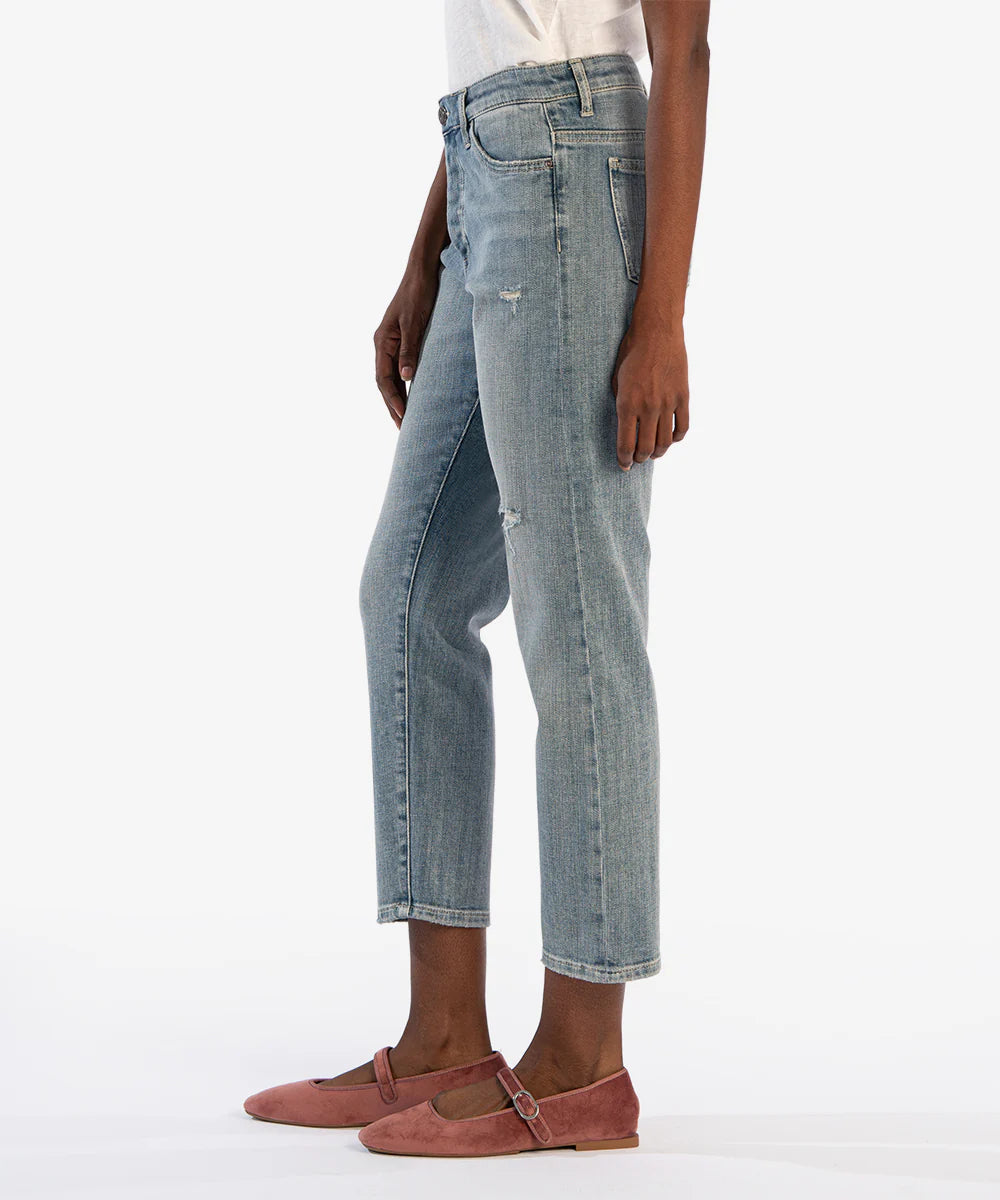 Elizabeth - Slouchy High Rise Boyfriend Crop (Conserved Wash)