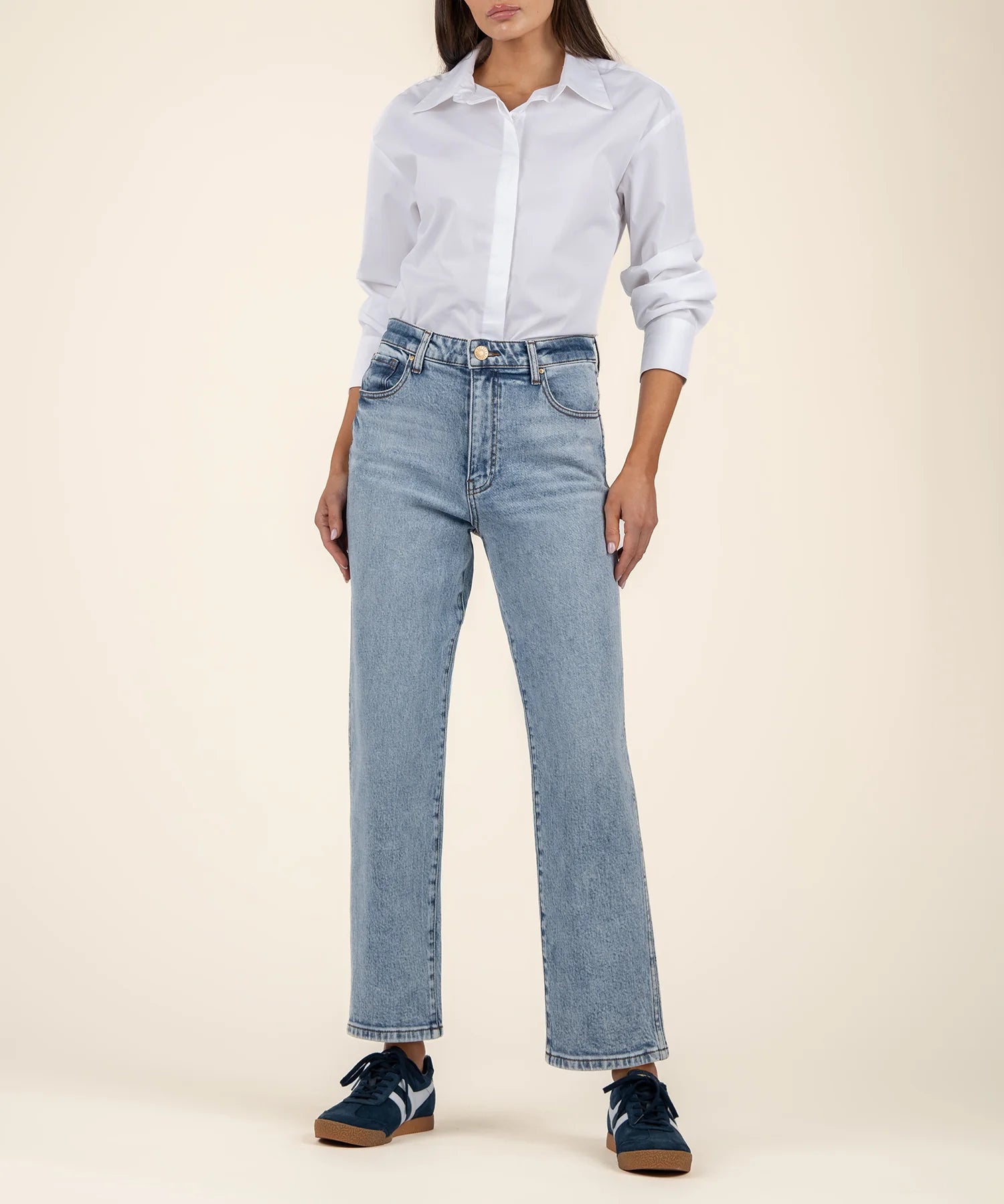 Melissa High Rise Straight Leg- Steadfast Wash