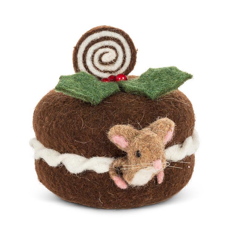 Mouse in Cake Ornament