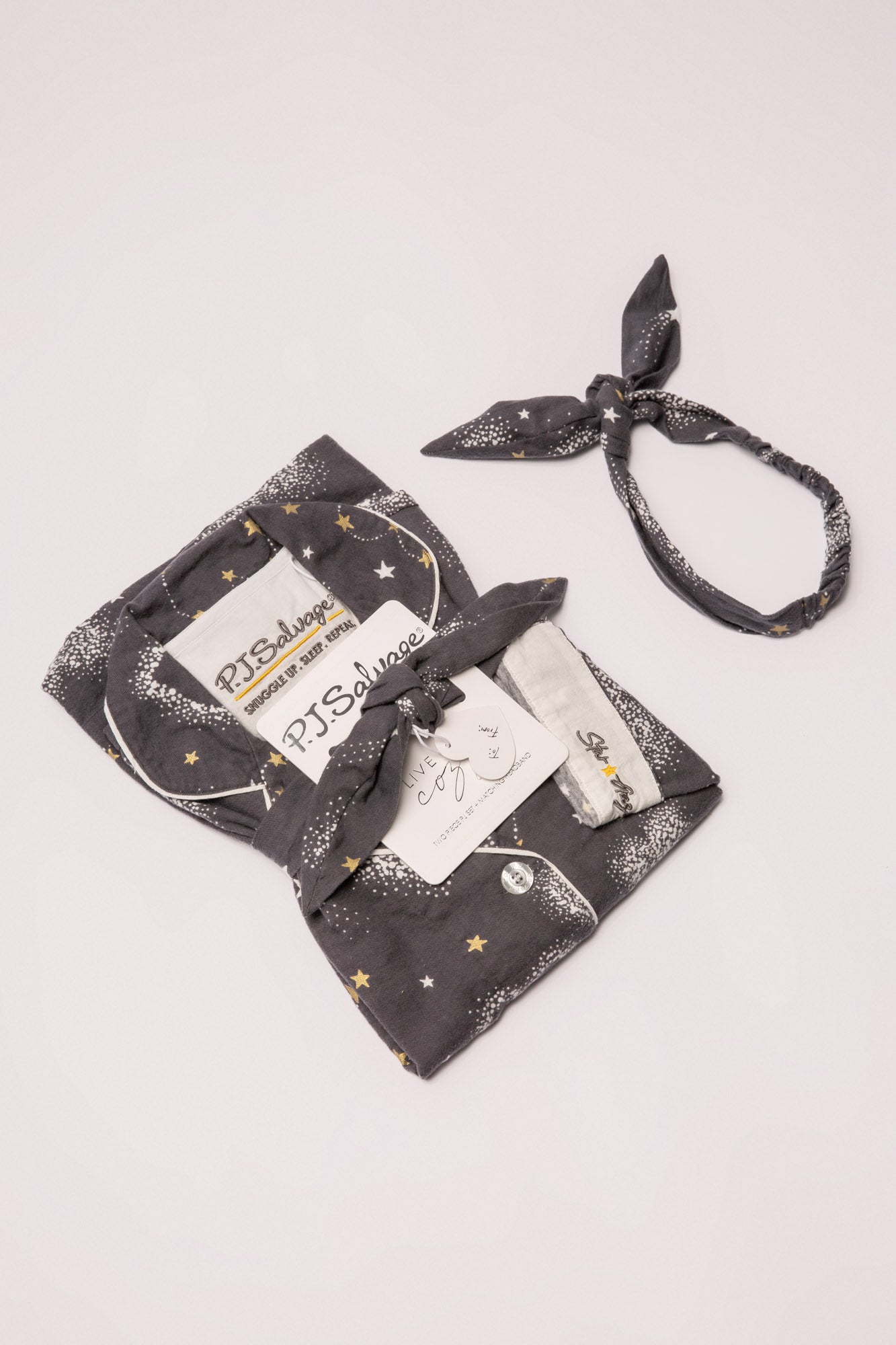 Flannel PJ Set - Stars & Hearts