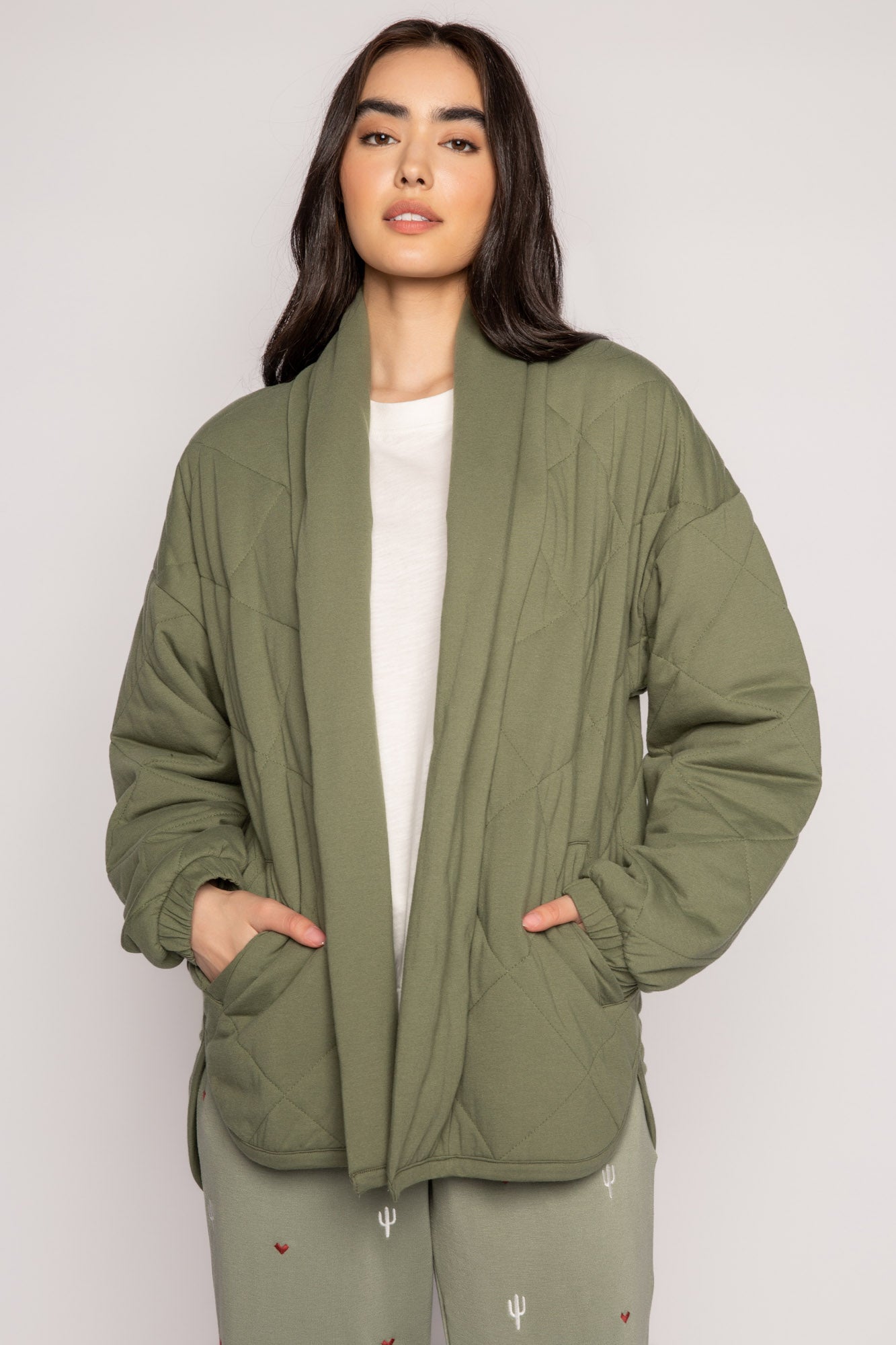 Quilted Jacket - Olive