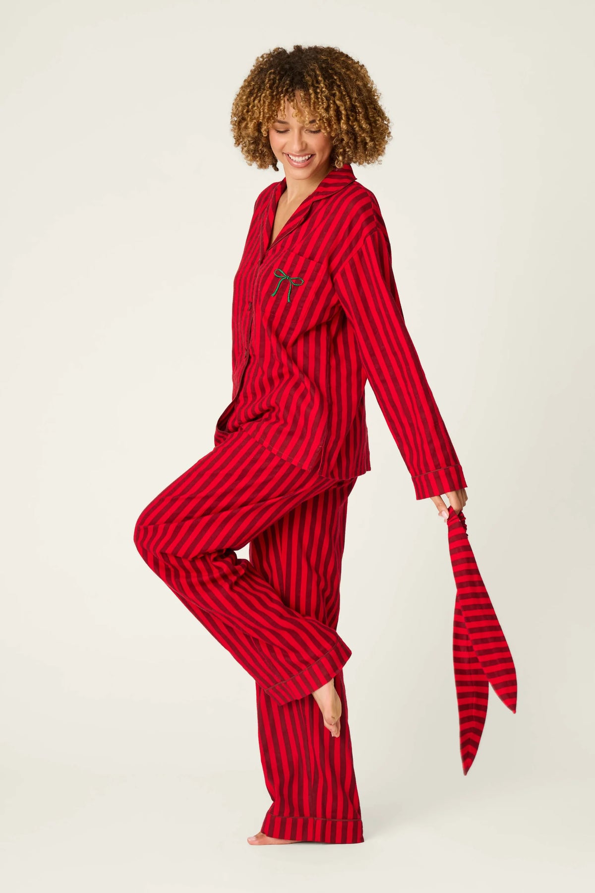 Bow Icon Flannel PJ Set