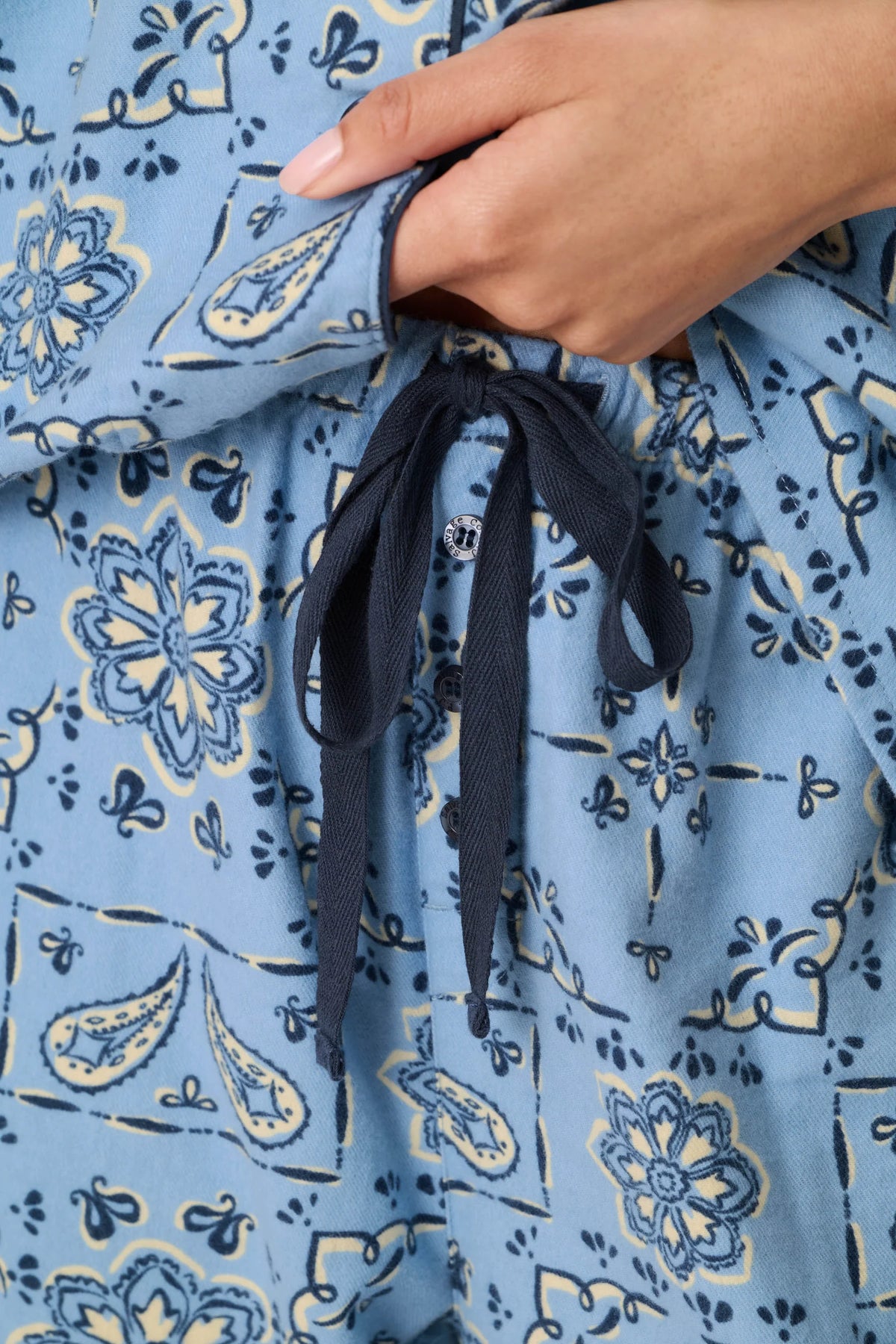 Classic Paisley Bandana Print Flannel PJ Set