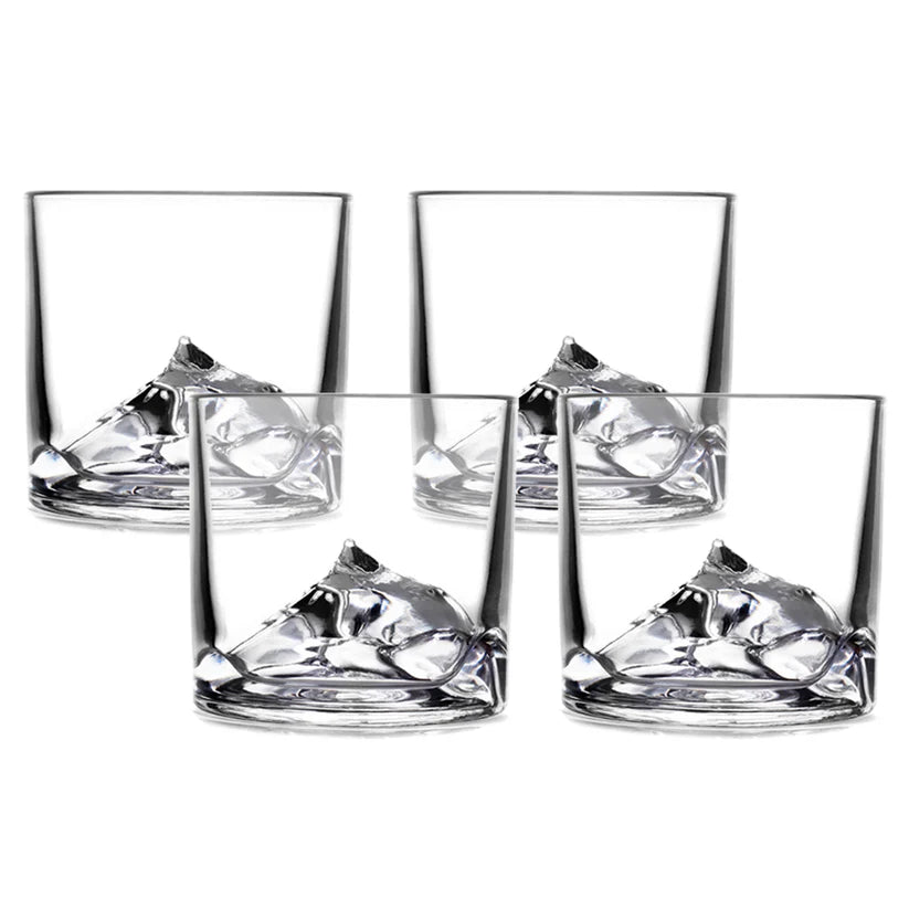 Everest Crystal Whiskey Glasses - Set Of 4