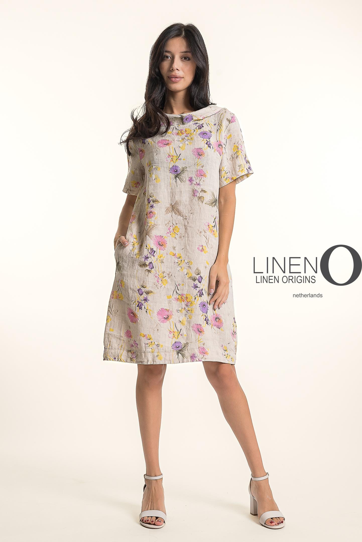 French Linen Dress - Sabbia