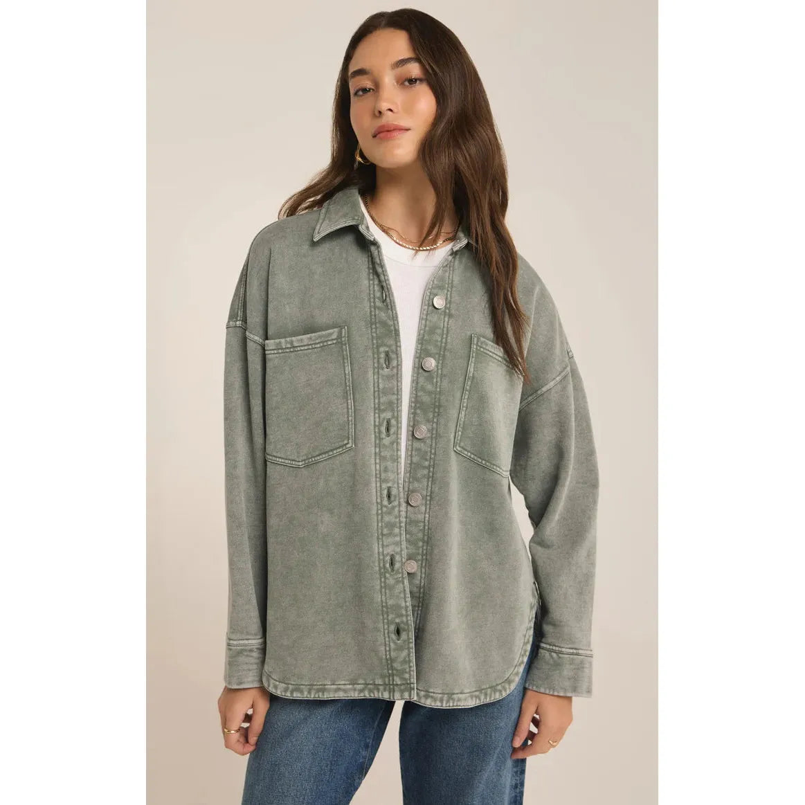 All Day Knit Jacket | Palm Green