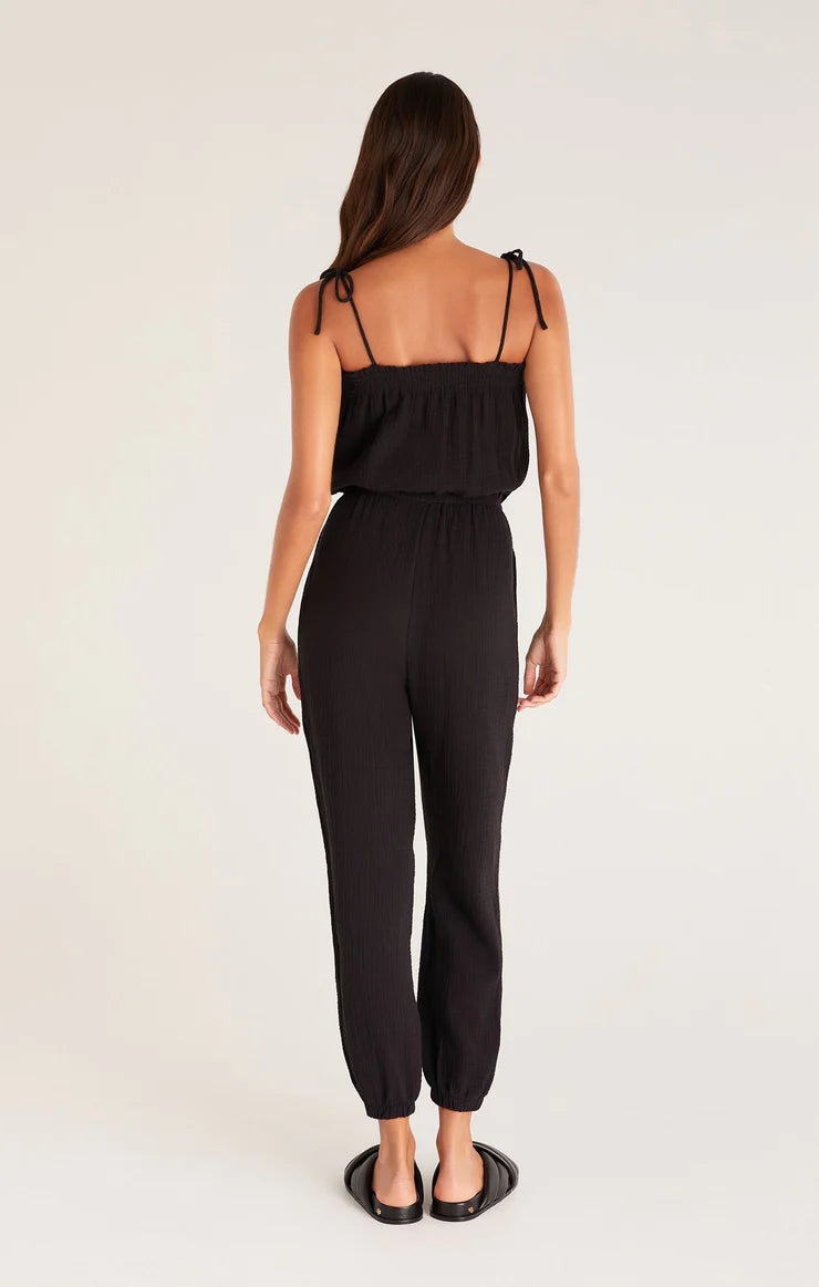 Gauze Jumpsuit - Black