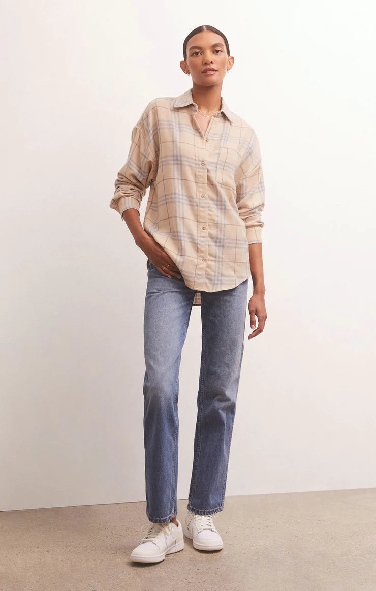 River Plaid Button-Up - Birch