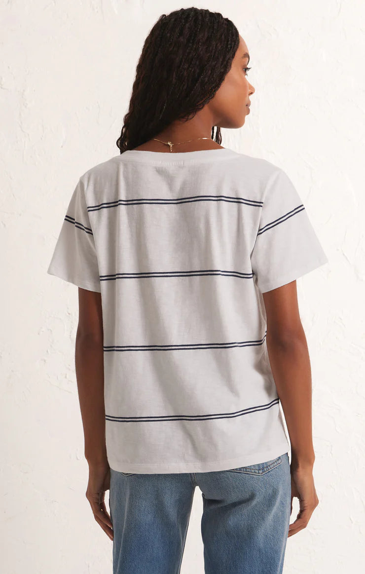 Girlfriend Twin Stripe Tee