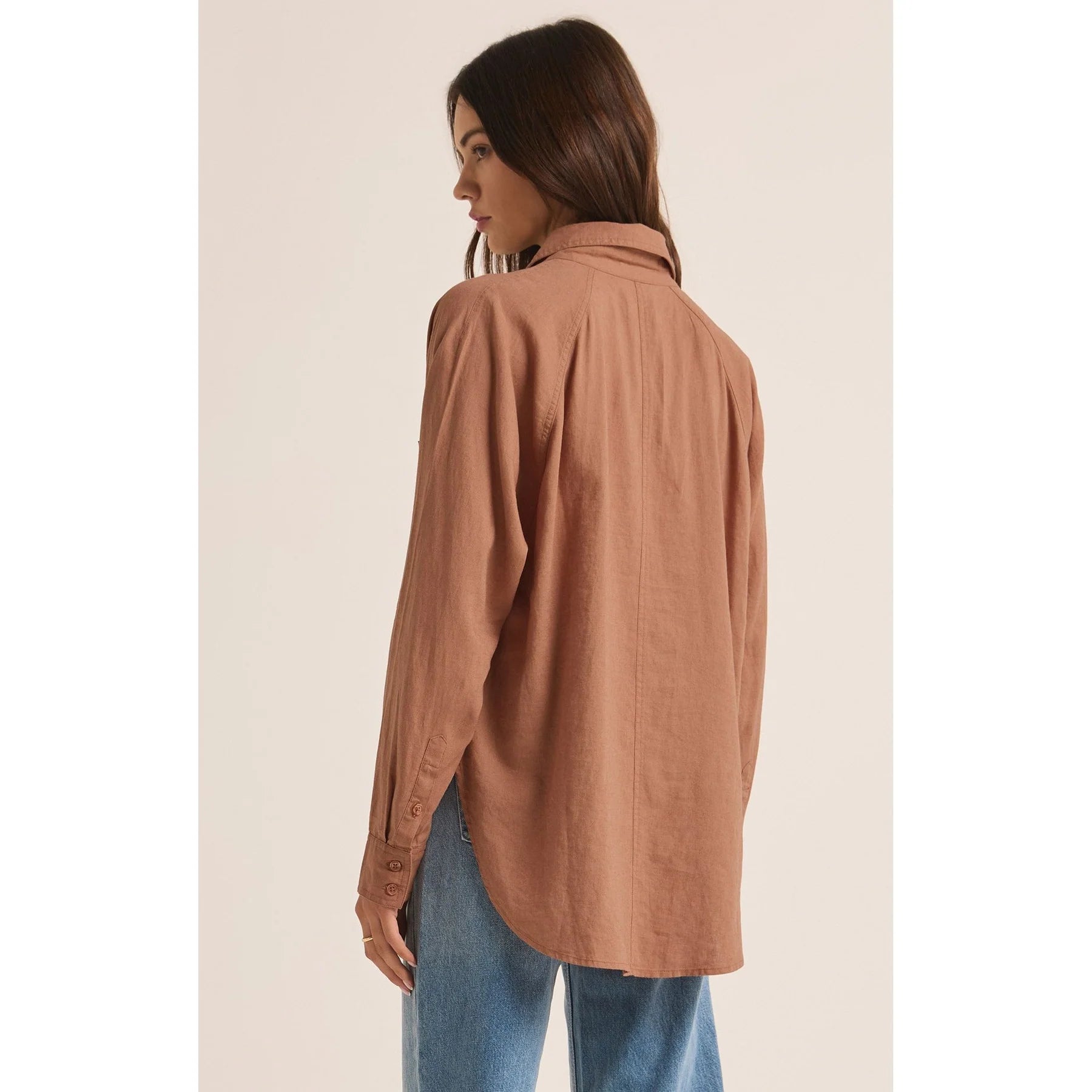 Perfect Linen Top | Mocha Mousse