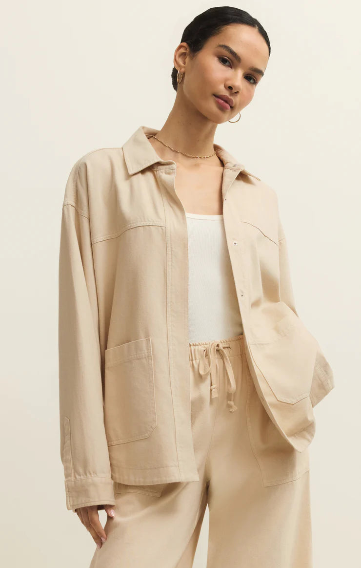 Bay Breeze Twill Jacket - Parchment