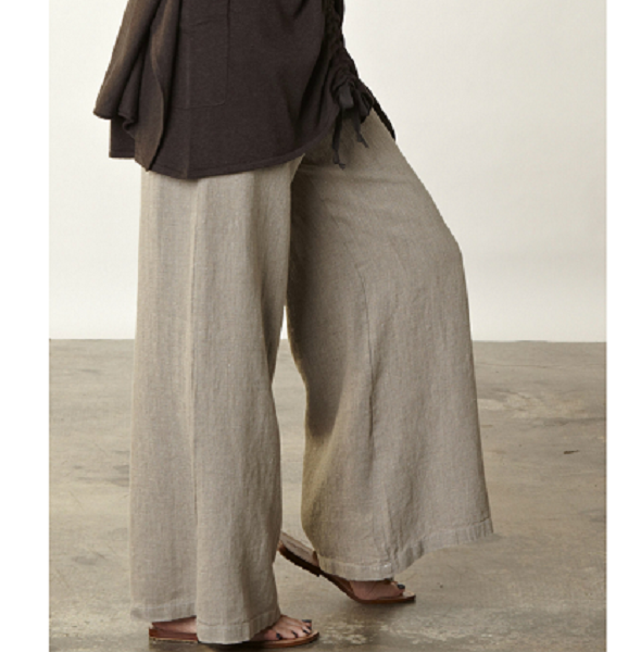 Long Full Pant in Heavyweight Linen