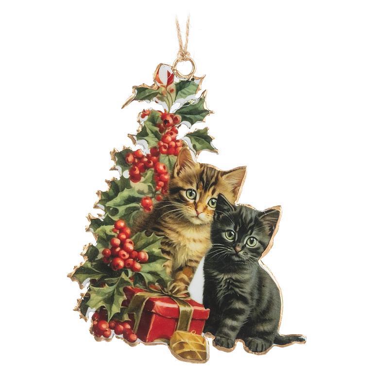 Kittens with Tree Ornament - 5"H